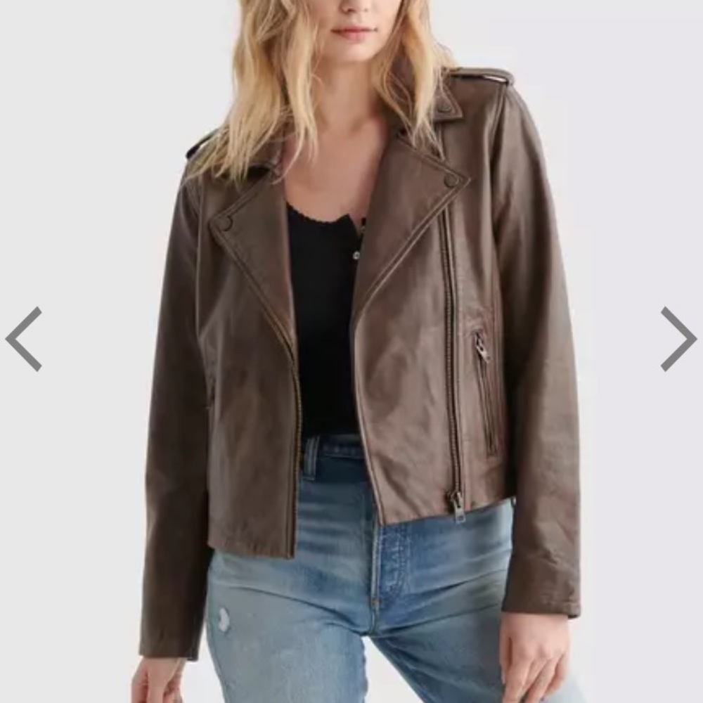 Genuine 100% Lamb Leather Moto Jacket